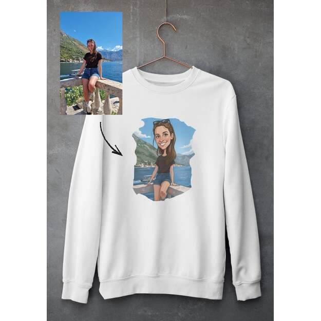 UNISEX džemperis su karikatūrine nuotrauka