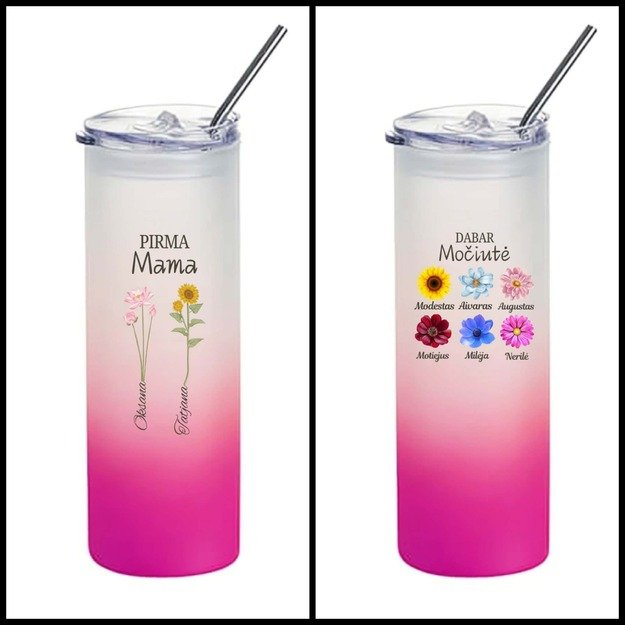 Stiklinė gertuvė PIRMA MAMA/ DABAR MOČIUTĖ, 750 ml