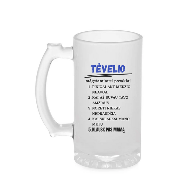 Bokalas TĖVELIO MĖGSTAMIAUSI POSAKIAI