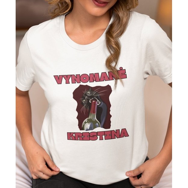 Marškinėliai VYNOMANĖ su norimu vardu