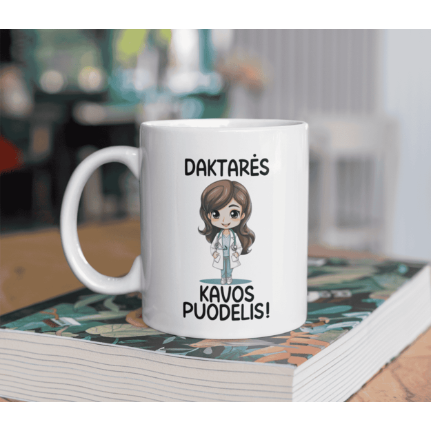 Puodelis DAKTARĖS KAVOS PUODELIS