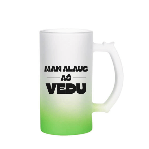 Bokalas bernvakariui MAN ALAUS AŠ VEDU