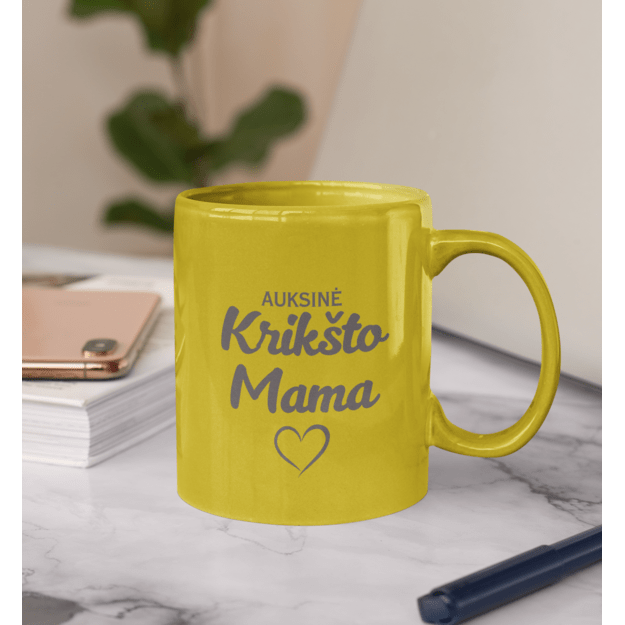 Puodelis AUKSINĖ KRIKŠTO MAMA