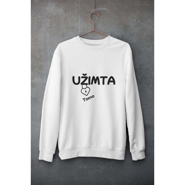 UNISEX džemperis UŽIMTA (SU NORIMU VARDU)