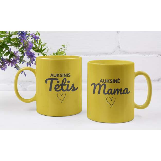 Puodelių rinkinys AUKSINIAI TĖVAI