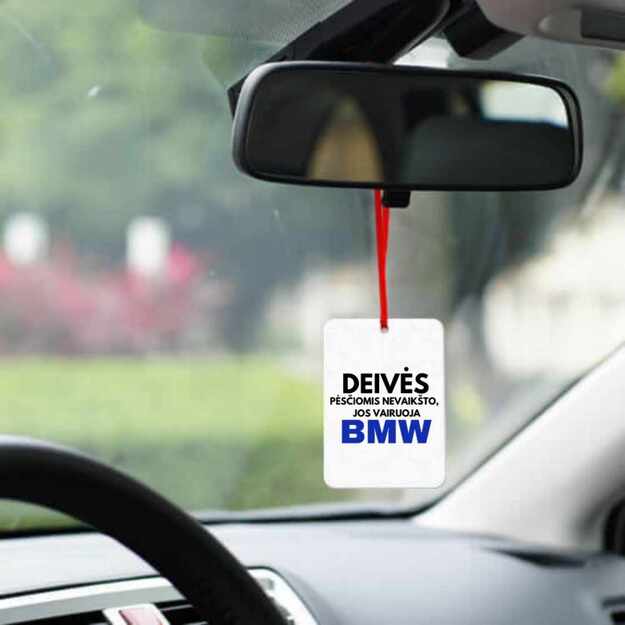 Automobilio pakabukas DEIVĖS PĖSČIOMIS NEVAIKŠTO JOS VAIRUOJA BMW (MARKĘ GALIMA RINKTIS)
