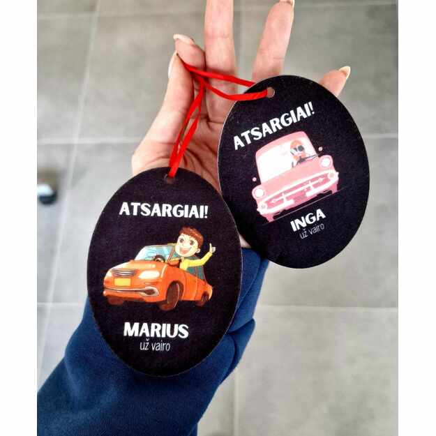Automobilio gaiviklių rinkinys JAM IR JAI (SU NORIMAIS VARDAIS)