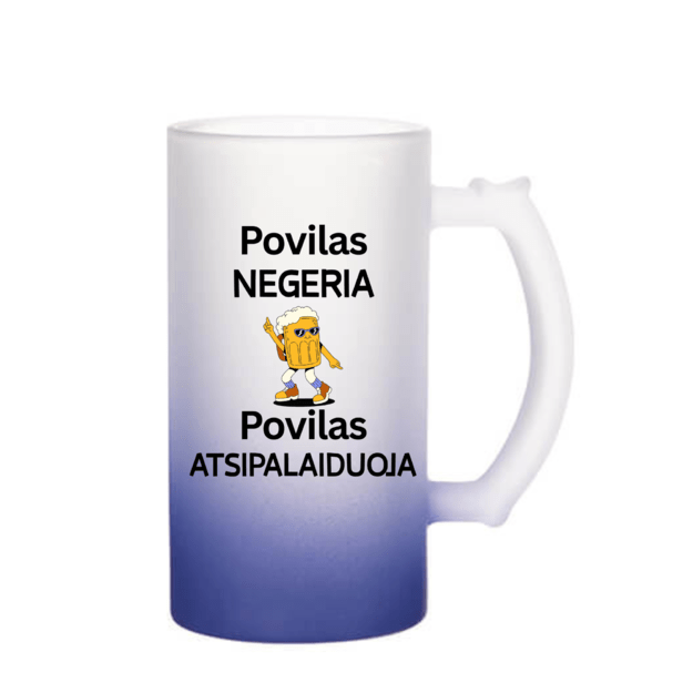 Bokalas POVILAS NEGERIA. POVILAS ATSIPALAIDUOJA (VARDĄ GALIMA PASIRINKTI)
