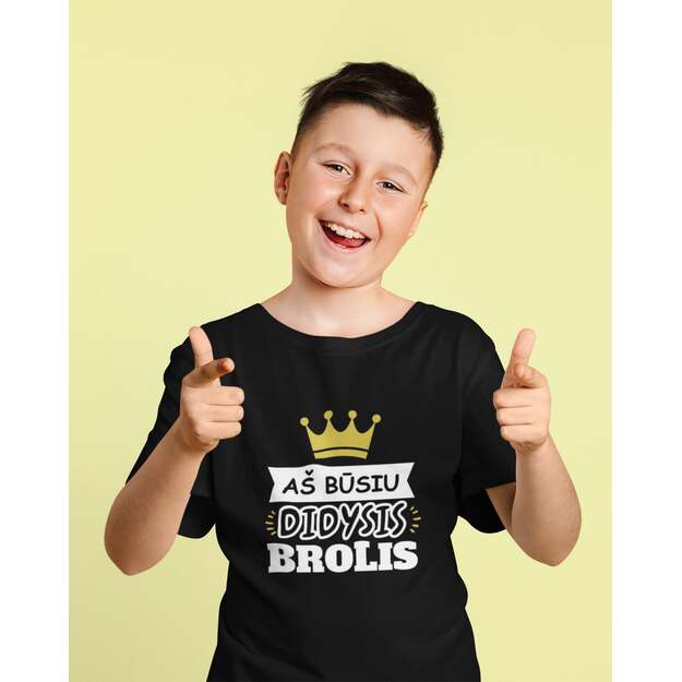  Vaikiški marškinėliai GREITAI BŪSIU DIDYSIS BROLIS