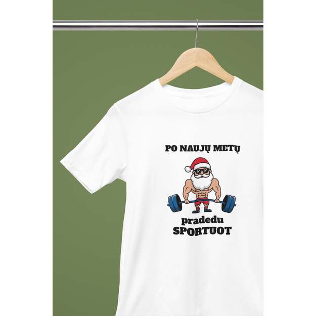UNISEX marškinėliai NUO NAUJŲ METŲ PRADEDU SPORTUOT