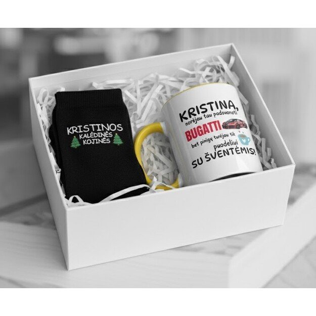 Dovanų rinkinys KALĖDOS (SU NORIMU VARDU IR AUTOMOBILIO PAVADINIMU)