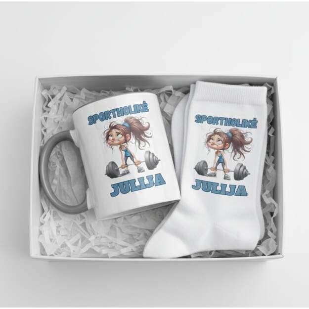 Dovanų rinkinys SPORTHOLIKĖ (SU NORIMU VARDU)