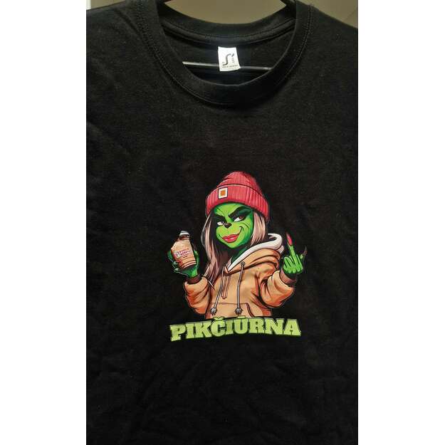 SU DEFEKTU. UNISEX marškinėliai PIKČIŪRNA. Išsiuntimas per 1 d.d.