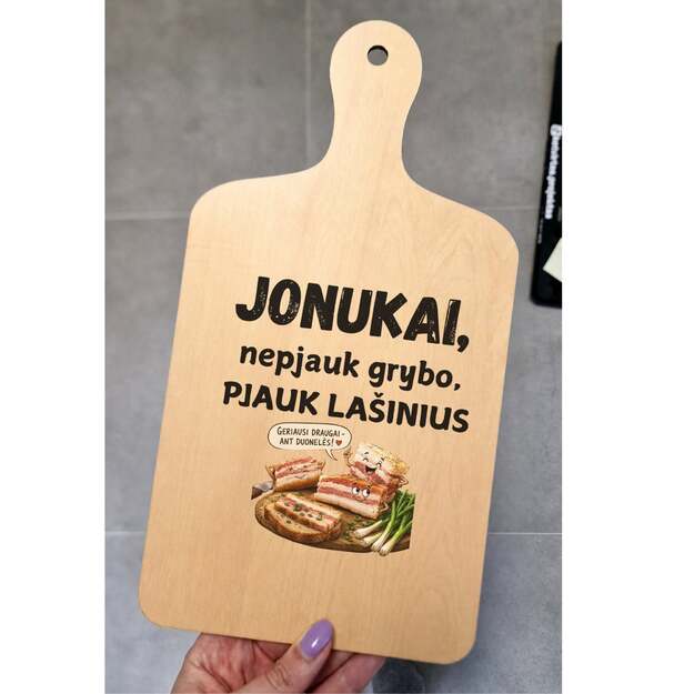 Pjaustymo lentelė JONUKAI, NEPJAUK GRYBO, PJAUK LAŠINIUS (SU NORIMU VARDU)