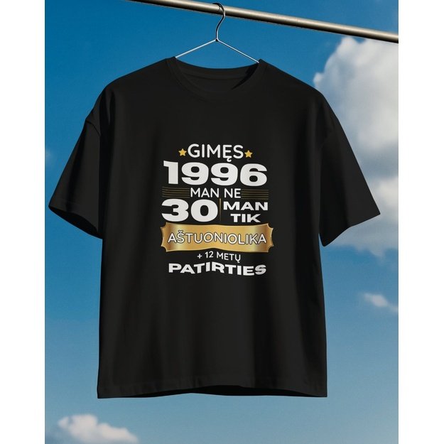 UNISEX marškinėliai su norimu amžiumi
