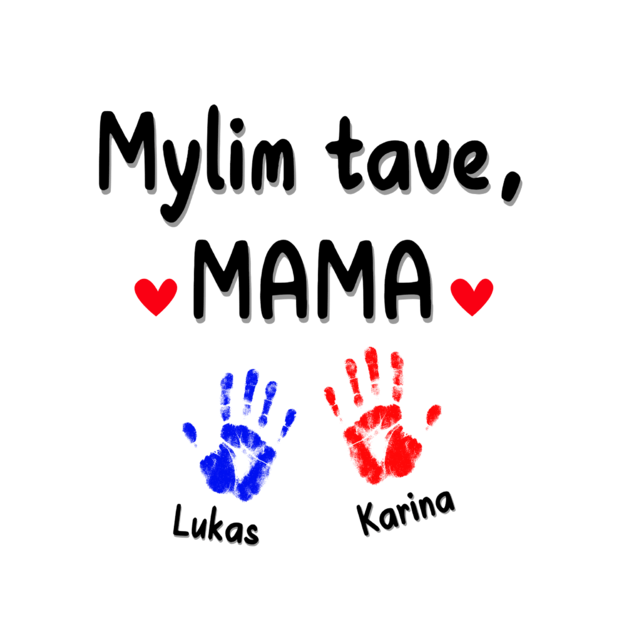 Puodelis MAMA su vaikų vardais (VAIKŲ SKAIČIŲ GALIMA RINKTIS)