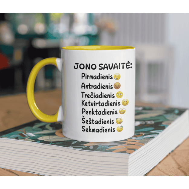 Puodelis JONO SAVAITĖ (VARDĄ GALIMA RINKTIS)