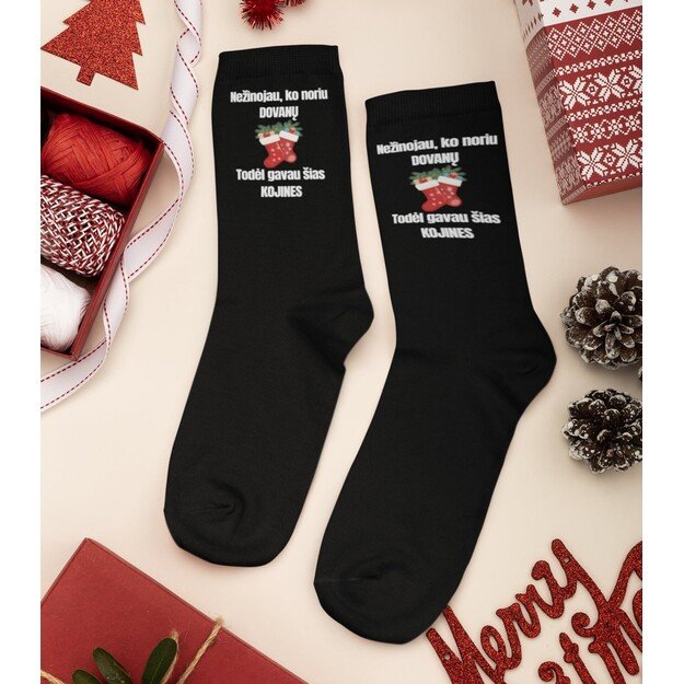 Kojinės NEŽINOJAU, KO NORIU DOVANŲ, TODĖL GAVAU ŠIAS KOJINES