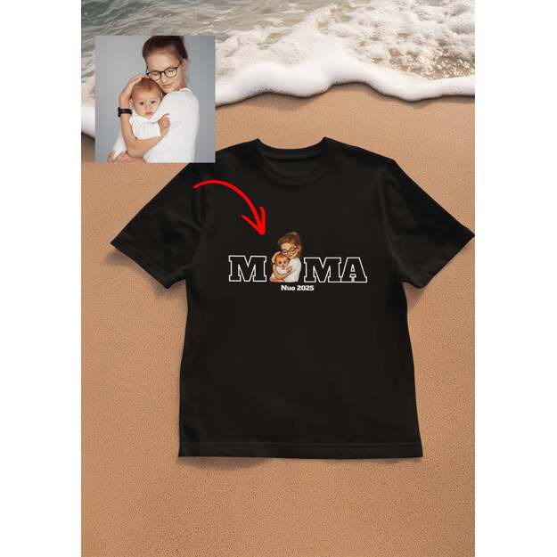 Marškinėliai MAMA su animuota nuotrauka 1