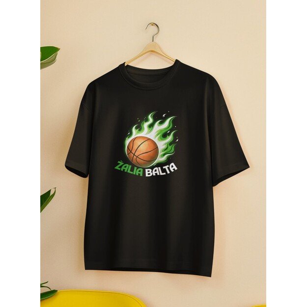 UNISEX marškinėliai ŽALIA BALTA