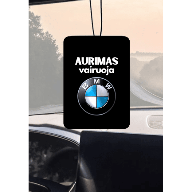 Automobilio pakabukas VAIRUOJA BMW su norimu vardu