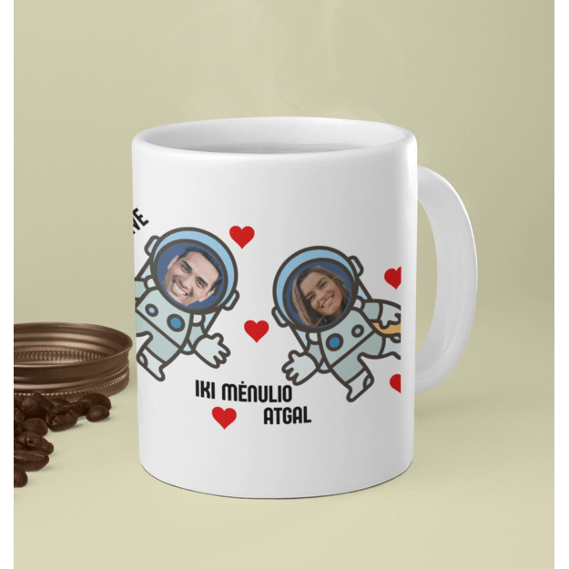 Puodelis IKI MĖNULIO IR ATGAL
