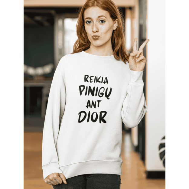 Džemperis REIKIA PINIGŲ ANT DIOR (ŽODĮ GALIMA PASIRINKTI)