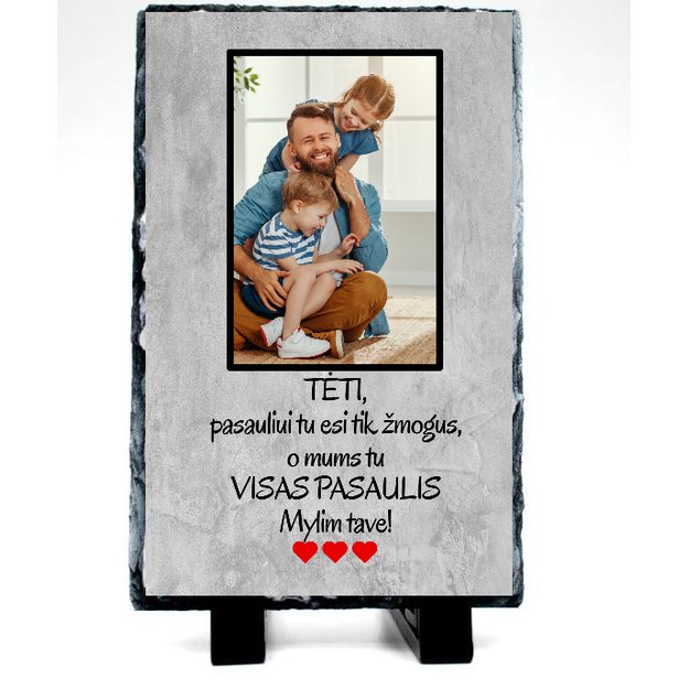 Foto akmuo TĖČIUI su nuotrauka