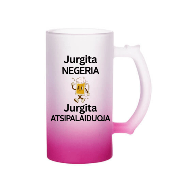 Bokalas JURGITA NEGERIA. JURGITA ATSIPALAIDUOJA (VARDĄ GALIMA PASIRINKTI)