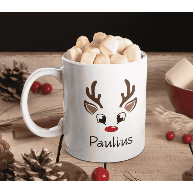 Kalėdinis puodelis su norimu vardu