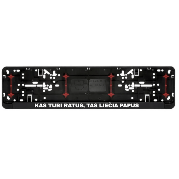WURTH numerių rėmelis KAS TURI RATUS, TAS LIEČIA PAPUS