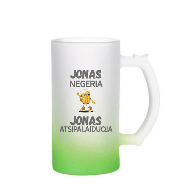 Bokalas JONAS NEGERIA. JONAS ATSIPALAIDUOJA (SU NORIMU VARDU)