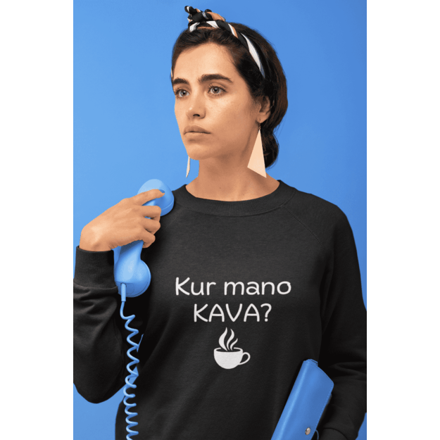 Moteriškas džemperis KUR MANO KAVA?