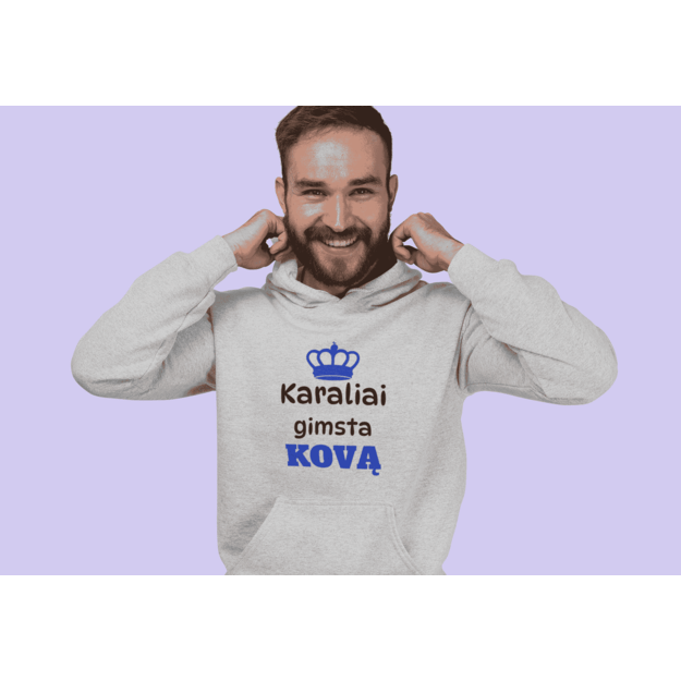 Vyriškas džemperis KARALIAI GIMSTA KOVĄ (MĖNESĮ GALIMA PASIRINKTI)