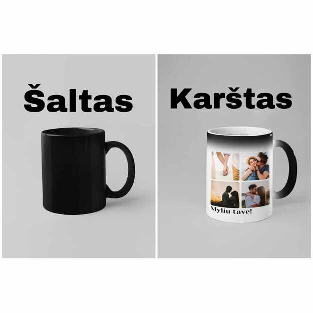 MAGIŠKAS puodelis su nuotraukomis MYLIU TAVE