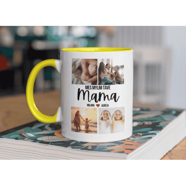 Puodelis su nuotraukomis MYLIM TAVE MAMA