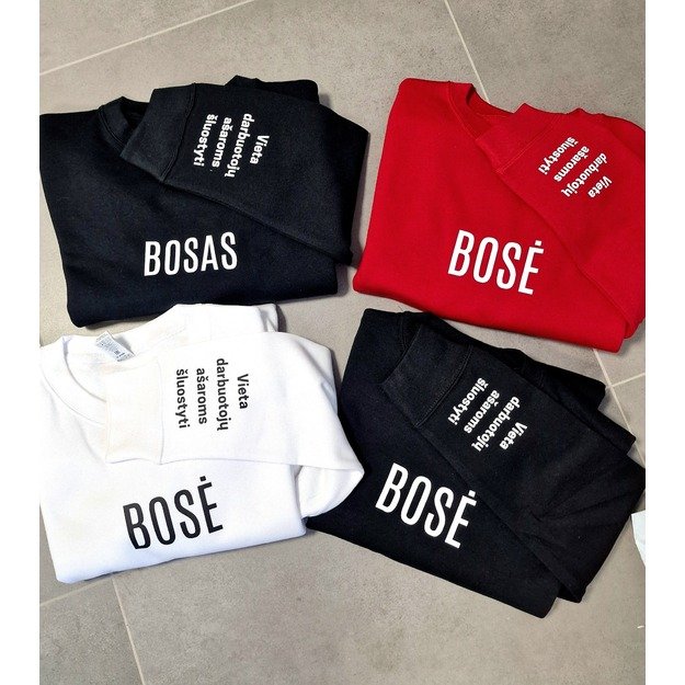 GAMYBA 1 D.D. UNISEX džemperis BOSĖ / BOSAS - VIETA DARBUOTOJŲ AŠAROMS ŠLUOSTYTI