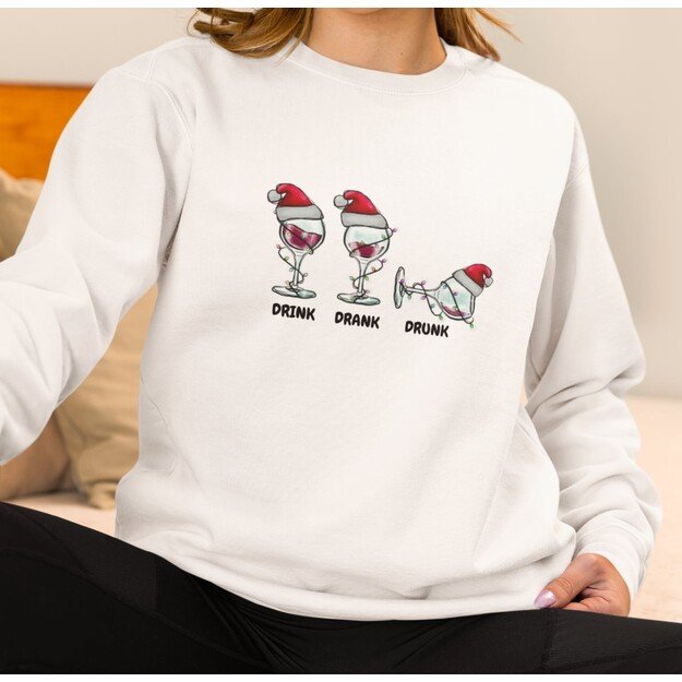UNISEX džemperis DRINK DRANK DRUNK
