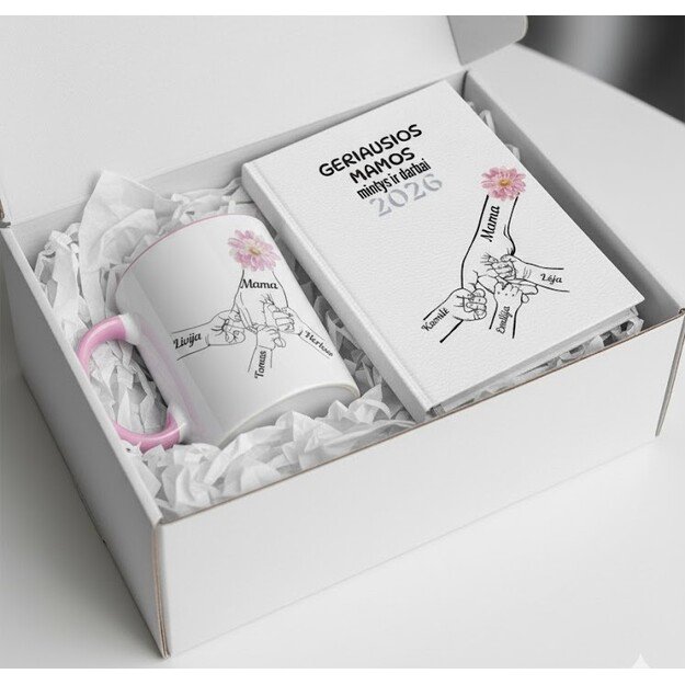 Dovanų rinkinys MAMAI su vaikų vardais