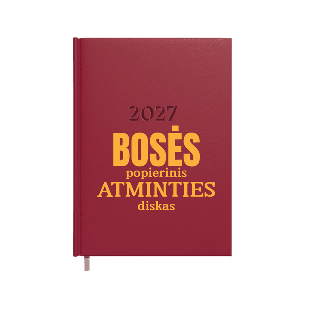  2027 m. darbo kalendorius BOSĖS POPIERINIS ATMINTIES DISKAS