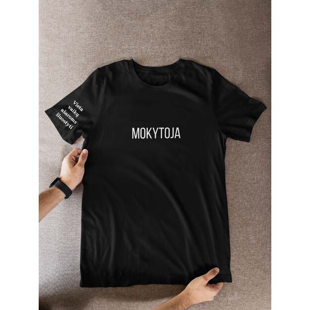 Moteriški marškinėliai MOKYTOJA - VIETA VAIKŲ AŠAROMS ŠLUOSTYTI