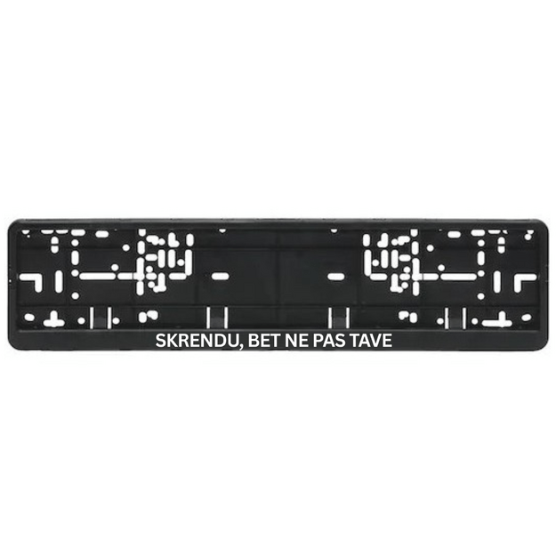 Automobilio numerių rėmelis su užrašu SKRENDU, BET NE PAS TAVE