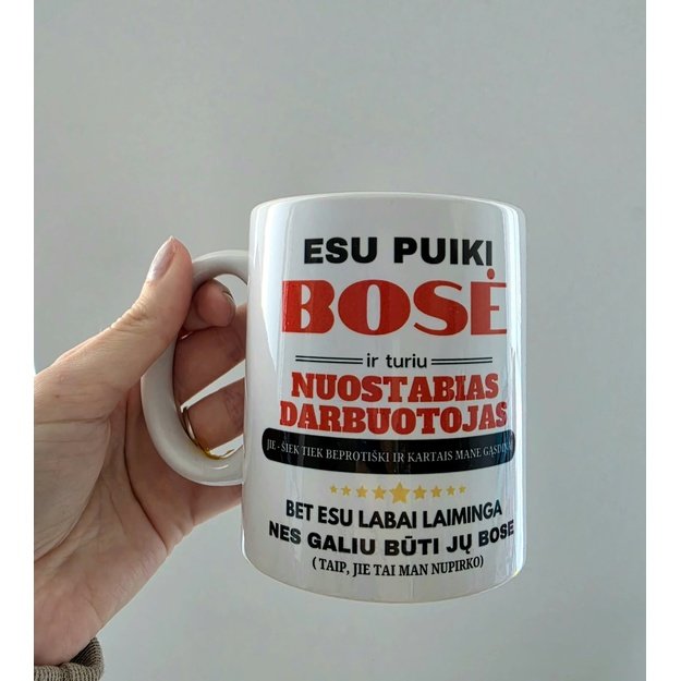 SU DEFEKTU. Puodelis PUIKI BOSĖ