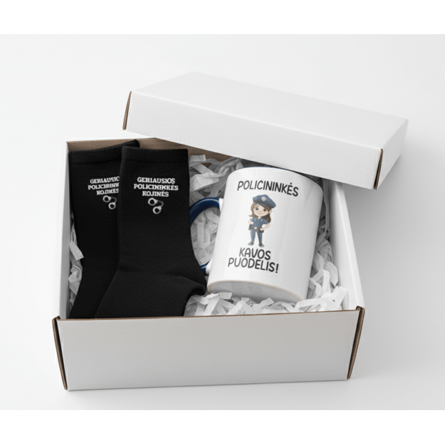 Dovanų rinkinys POLICININKĖ (PROFESIJĄ GALIMA RINKTIS IR KITĄ)