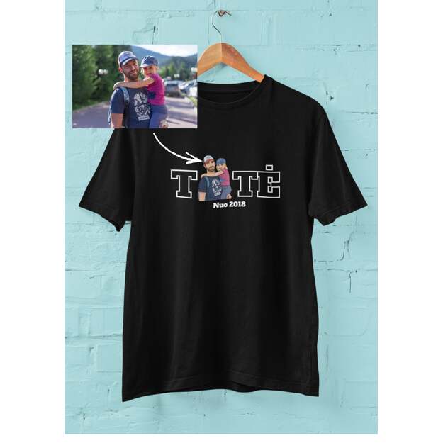 Marškinėliai TĖTĖ su animuota nuotrauka 1