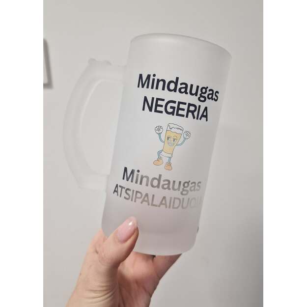 SU DEFEKTU. Bokalas MINDAUGAS NEGERIA, MINDAUGAS ATSIPALAIDUOJA. IŠSIUNTIMAS PER 1 D.D.