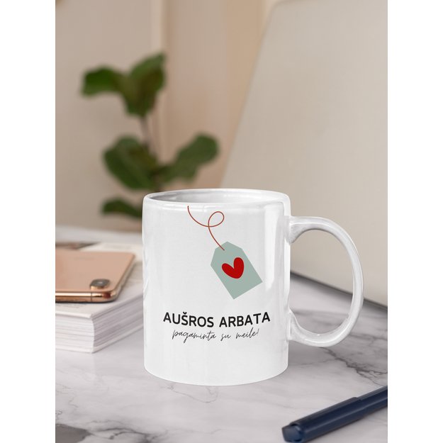 Puodelis ARBATA PAGAMINTA SU MEILE (SU NORIMU VARDU)