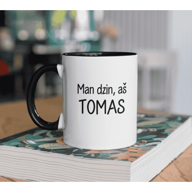 Puodelis MAN DZIN, AŠ TOMAS (SU NORIMU VARDU)