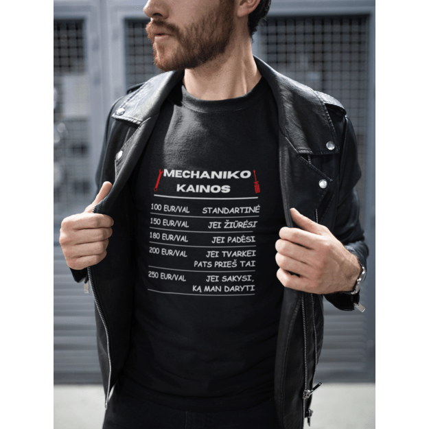 Vyriški marškinėliai MECHANIKO KAINOS