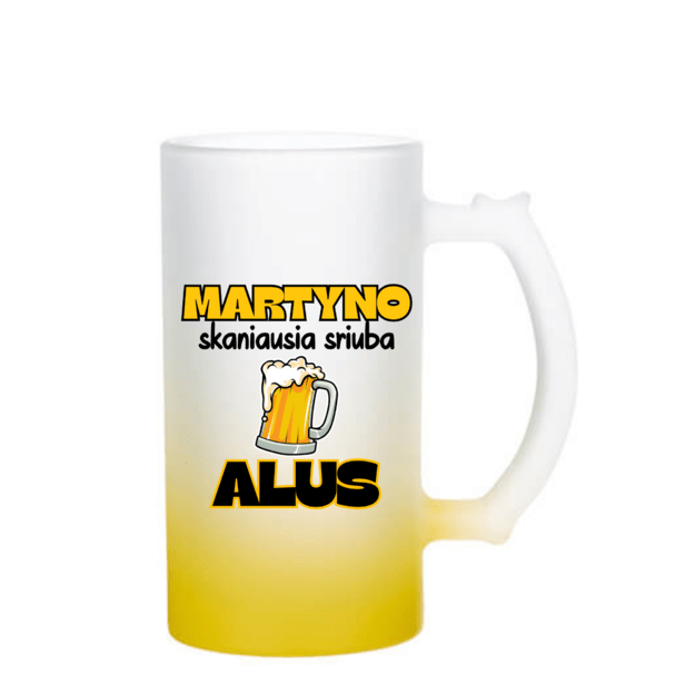 Bokalas SKANIAUSIA SRIUBA - ALUS (VARDĄ GALIMA PASIRINKTI)